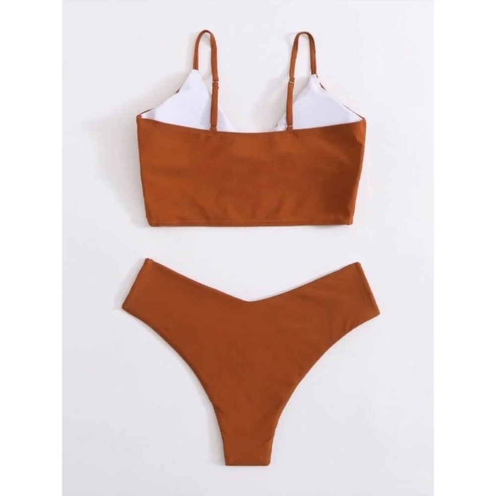 V neck bikini swim suit sexy Cheeky  olive green - Picture 5 of 8
